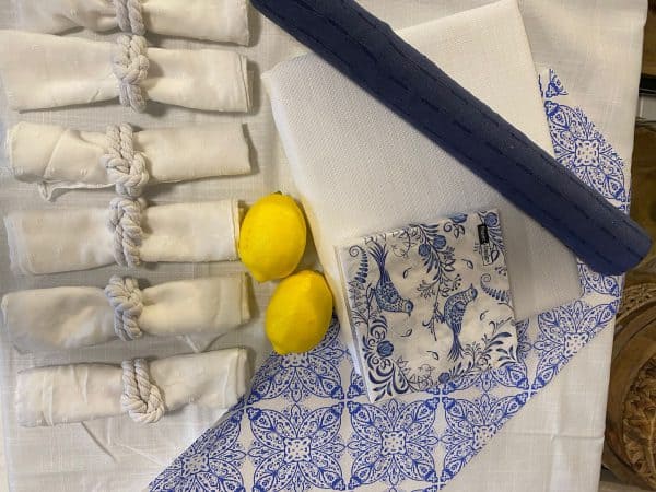 ⁦סט סידור שולחן חג סגנון יוון⁩ – תמונה ⁦6⁩
