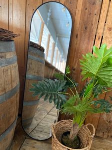 ⁦מראת גוף מסגרת דקה שחור/זהב⁩ – תמונה ⁦2⁩