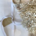 מפה חגיגית דמוי פשתן - לבנה