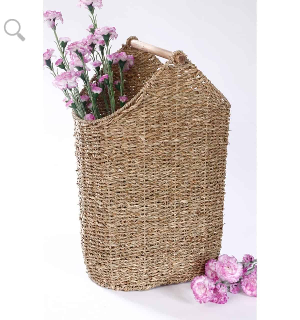 סל לנייר[ סל קלוע ידית עץ – תמונה 1