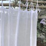 וילון לבן ארוך- שני אורכים