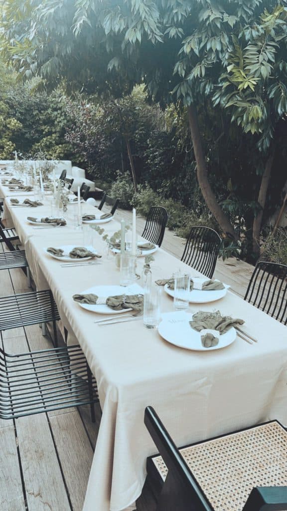 ⁦סט מפיות חבקים וראנר שולחן - ירוק⁩ – תמונה ⁦4⁩