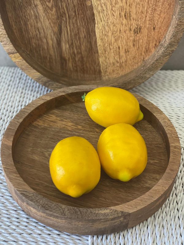 ⁦מגש עגול עץ מנגו⁩ – תמונה ⁦4⁩