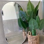 מראה מלבן מעוגל מסגרת דקה- זהב/כסף/לבן/שחור