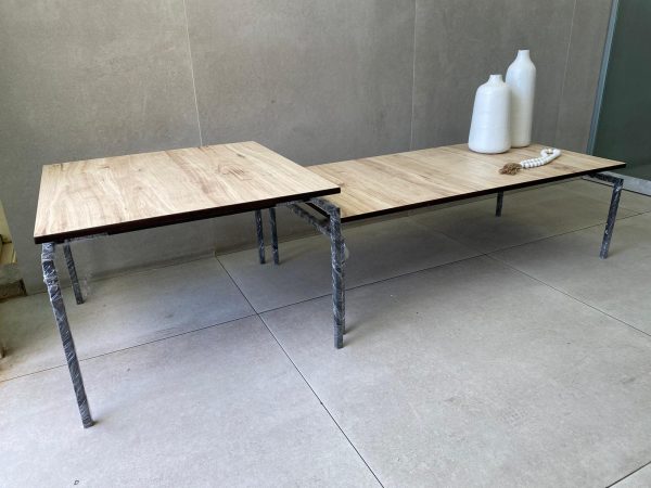 ⁦שולחן סלון 2 חלקים גוון עץ⁩ – תמונה ⁦3⁩
