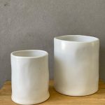 כלי קרמיקה לבן - 2 גדלים