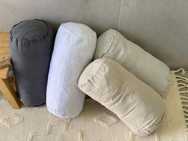 ⁦כרית גליל פשתן - 3 צבעים⁩ – תמונה ⁦4⁩