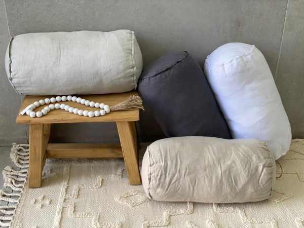 ⁦כרית גליל פשתן - 3 צבעים⁩ – תמונה ⁦12⁩