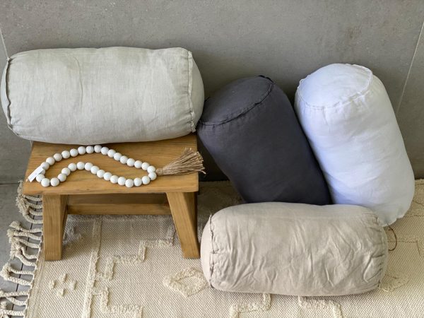 ⁦כרית גליל פשתן - 3 צבעים⁩ – תמונה ⁦11⁩