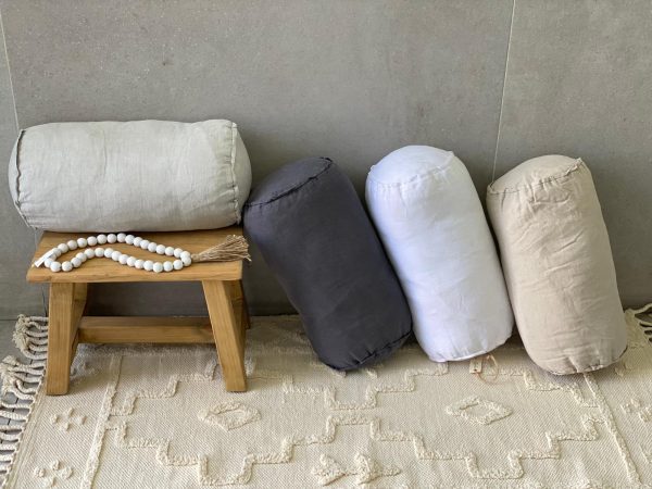 ⁦כרית גליל פשתן - 3 צבעים⁩ – תמונה ⁦10⁩