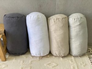 ⁦כרית גליל פשתן - 3 צבעים⁩ – תמונה ⁦9⁩