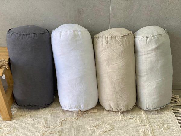⁦כרית גליל פשתן - 3 צבעים⁩ – תמונה ⁦9⁩