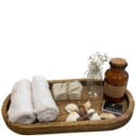 מארז מתנה על מגש עץ ספא מפנק