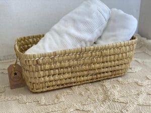 ⁦סלסלת קש מלבנית⁩ – תמונה ⁦3⁩