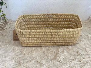 ⁦סלסלת קש מלבנית⁩ – תמונה ⁦4⁩