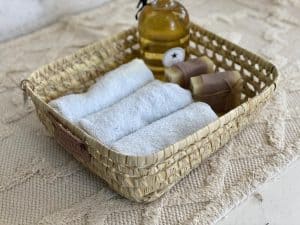 ⁦סלסלת קש שטוחה⁩ – תמונה ⁦3⁩