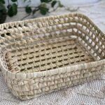 סלסלת קש שטוחה