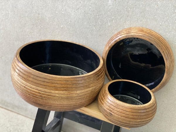 ⁦קערות עגולות עץ מנגו⁩ – תמונה ⁦3⁩