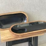 קערות מלבן מעוגל שחור