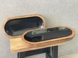 קערות מלבן מעוגל שחור