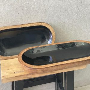 קערות מלבן מעוגל שחור