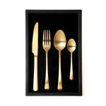 סט סכו"ם זהב מט - 24 חלקים