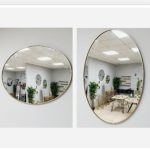 מראה אובלית זהב 70X100