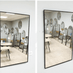 מראה מלבנית 50X80 שחור/זהב