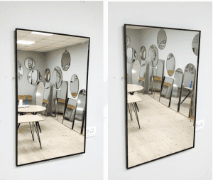 מראה מלבנית 50X80 שחור/זהב