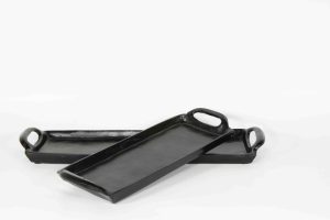 ⁦מגש מתכת שחור  - 2 גדלים⁩ – תמונה ⁦7⁩