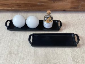 ⁦מגש מתכת שחור  - 2 גדלים⁩ – תמונה ⁦2⁩