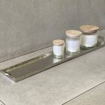 מגש ארוך כסוף ממתכת