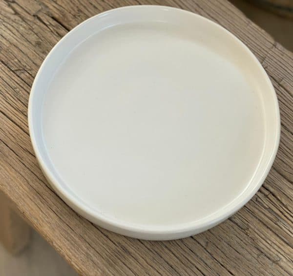 ⁦צלחת הגשה לבנה עגולה⁩ – תמונה ⁦2⁩