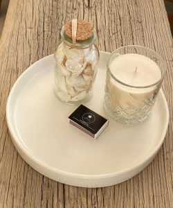 ⁦צלחת הגשה לבנה עגולה⁩ – תמונה ⁦8⁩