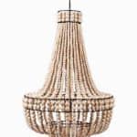 מנורת חרוזי עץ גדולה