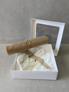 ⁦סט מפיות חבקים וראנר שולחן פשתן⁩ – תמונה ⁦5⁩