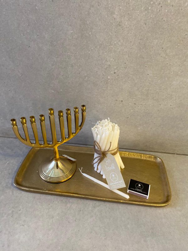 ⁦חנוכייה מעוצבת זהב⁩ – תמונה ⁦2⁩
