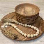 מגש עץ עגול