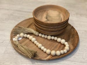 מגש עץ עגול