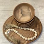 קערית עץ עגולה