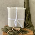 מפת שולחן דמוי פשתן - צבע אבן