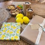 סט לעיצוב שולחן חג צהוב לימוני