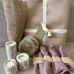 סט לעיצוב שולחן חג גוונים טבעיים