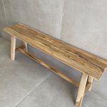 ספסל עץ טיק ממוחזר