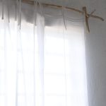 מוט וילון מעץ טבעי - 2 גדלים