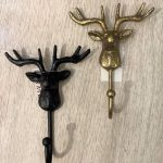 מתלה קיר מתכת אייל שחור/זהב 2 גדלים