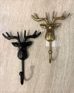 מתלה קיר מתכת אייל שחור/זהב 2 גדלים