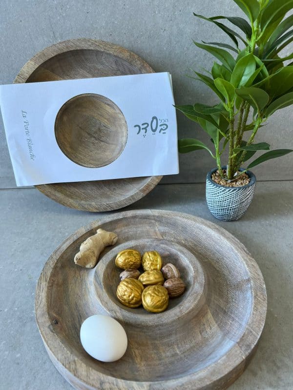 ⁦צלחת הגשה עגולה מעץ⁩ – תמונה ⁦5⁩