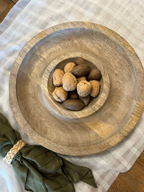 ⁦צלחת הגשה עגולה מעץ⁩ – תמונה ⁦9⁩