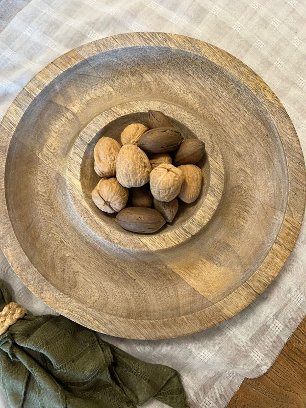 ⁦צלחת הגשה עגולה מעץ⁩ – תמונה ⁦8⁩
